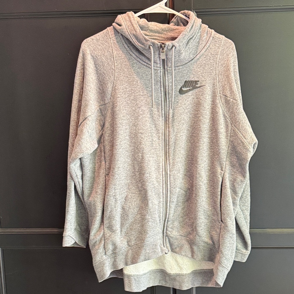 Nike Women’s Heather Gray Full-Zip Hoodie